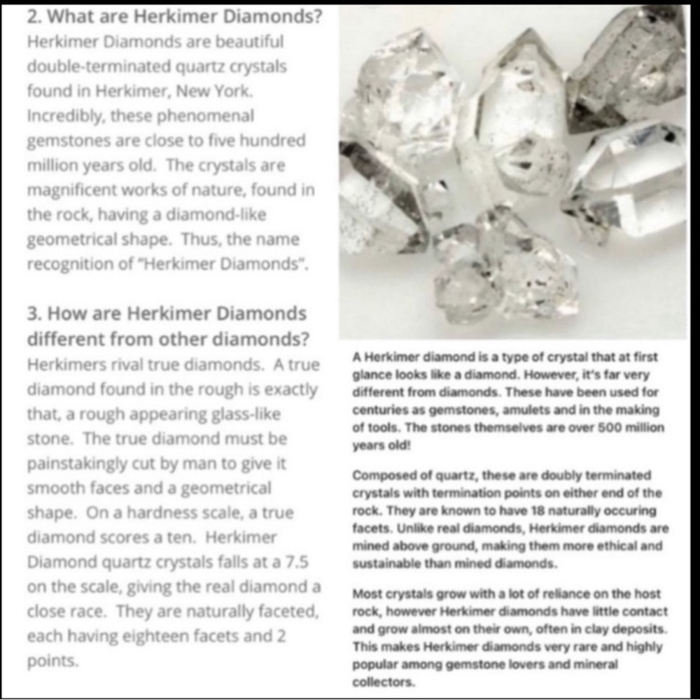 Genuine herkimer diamonds crystal quartz green cz emerauld dangly boho earrings - Picture 9 of 11